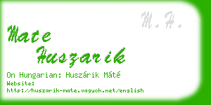 mate huszarik business card